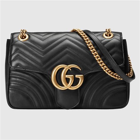 gucci colorblock bag|GG Emblem medium shoulder bag in black leather .